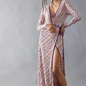 Free People Phoebe wrap front maxi dress